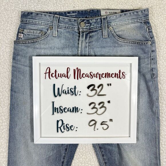 Adriano Goldschmied Jeans Men’s 30R (Actual 32x33) Blue Everett Slim Straight - Picture 14 of 14